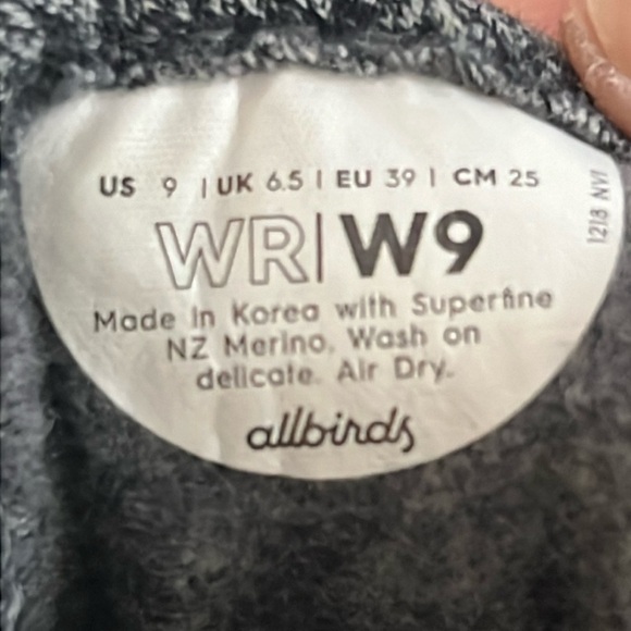 Allbirds Grey Wool Shoes Size 9 - Picture 5 of 7
